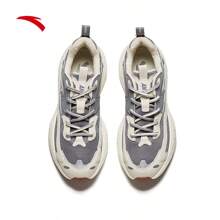 Anta Starlight I 男女通用厚底运动鞋，复古休闲鞋，厚底软底和毛绒衬里，适合冬季 - 沙暴灰/泥沙灰 -8 - 查看 3