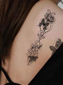 30 vellen creatieve zwarte vlinder tijdelijke tatoeage stickers voor mannen en vrouwen, waterbestendig, geschikt voor arm, gezicht, vinger en nek en overal waar je maar wilt