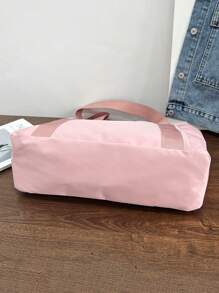 Simple Commuting Versatile Large Capacity Tote Bag, Highly Attractive Artistic College Student Class Shoulder Cloth Bag Beach Bag Travel Bag Luggage - Multicolor - View 10