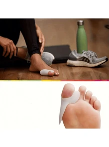 1 paire de séparateurs d'orteils en silicone unisexes - semelles coussinées, lavage à la main uniquement