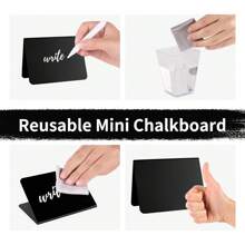 (10/20pcs Kartu Meja Dengan 2 Pena Atau Hanya 4 Pena) Label Harga PVC Bentuk V untuk Meja, Label Plastik, Kartu Meja Papan Tulis Kecil yang Dapat Dihapus, Cocok Untuk Tanda Pernikahan, Kartu Nomor Meja, Kartu Meja Prasmanan, Label Harga, Papan Pesan, Tanda Buatan Tangan Toko Kue/Roti + 2 Pena Papan Tulis untuk Menggambar Grafiti, Pena yang Sesuai dengan Kartu Meja - MultiWarna - View 11