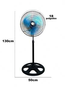 Set de 2 Piezas, Ventilador de Pedestal, Abanico de 3 Aspas Giratorio de 18 Pulgadas, Para Habitaciones y Espacios Largos, Oficinas, Almacenes, Ventilador de 3 Velocidades, Practico, Fácil de Instalar