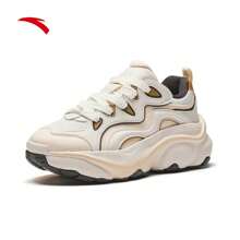 Anta カワイイクロースニーカー | カジュアル厚底エレベーター ちょんかいスニーカー レディース、新作カジュアルシューズ、冬用 - シルトグレー/マッカーシー/チェッカーブラウン -4 - チェックする 2