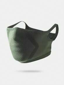 Máscara facial de alta elasticidade para homens, 1 peça, ciclismo ao ar livre, outono, primavera e verão, malha, cachecol esportivo quente, capa de pescoço oco sem costura respirável para todas as estações, máscara facial masculina para ciclismo, corrida, caminhada, esportes, à prova de vento, poeira e proteção solar, máscara tridimensional respirável que absorve o suor, máscaras de esqui