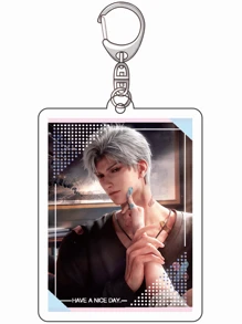 1pc Game Love And Deepspace Anime Love And Deep Sky Series Acrylic Keychain Cute Cartoon Keyring Bag, Suitcase Accessory Phone Pendant Car Ornament. - Multicolor - View 23