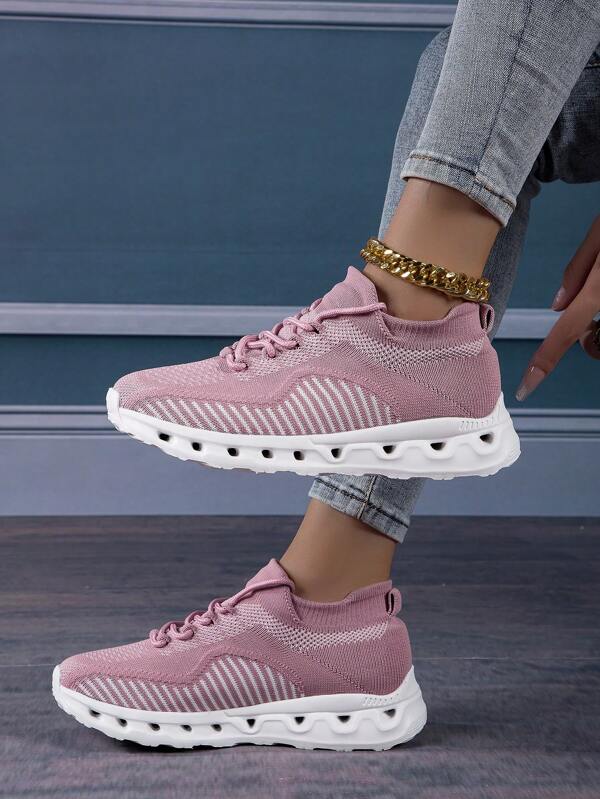 New Style Slip-On Elastic Socks Shoes Lightweight Spring And Autumn Soft-Soled Sports Shoes Outdoor Leisure Walking Shoes