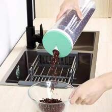 Round Pasta Storage Container, Kitchen Organizer Box For Storing Noodles, Grains, Airtight Sealed Canister, Suitable To Use In Kitchen, Kitchen Storage Goods