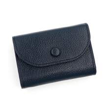 Simple Coin Purse, Portable Coin Pouch, Soft Litchi Texture, Multi-Function Large Capacity Coin & Card Holder