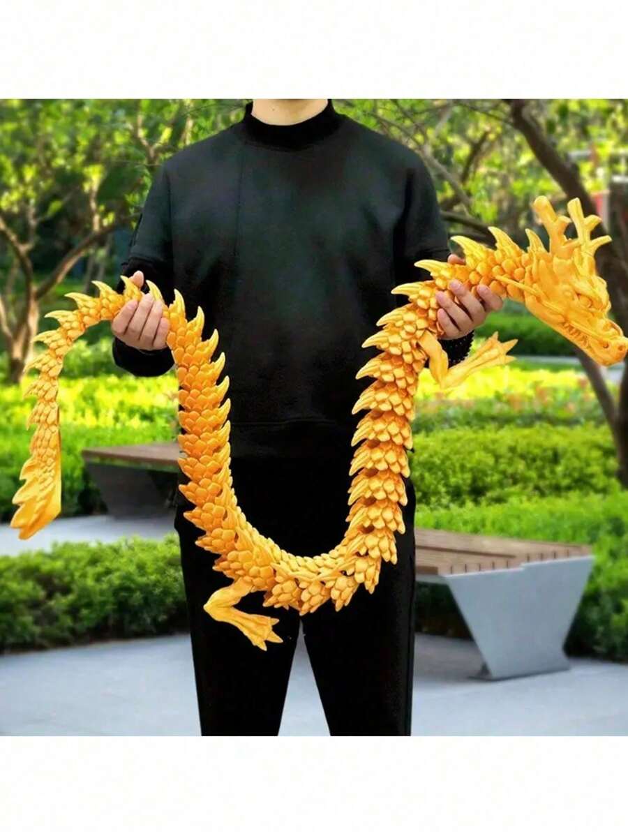 1 Stück 30 cm beweglicher 3D gedruckter chinesischer Drachen Figur - flexibles Gelenkmaterial, perfekt für Heimdekoration, Partyfavoren, Schulmaterial, Schulanfang