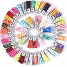 20/50 piezas Colgantes con borlas dorados y plateados, broches, accesorios para pendientes, llaveros, colgantes, borlas para manualidades y joyería DIY