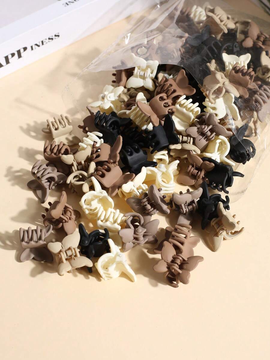 15/20/30个装多功能时尚小号发夹，女士迷你刘海夹，简约发爪，复古发夹，爪夹秋冬发饰，适合度假、夏季海滩、假日、旅行、节日、生日等场合佩戴。