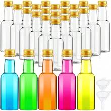 52/10/2/120/500pcs Set Of Small Plastic Wine Bottles With Cap And Funnel Lightweight And Non-Leakage Transparent Bottle With Screw Cap, Can Be Used To Fill A Variety Of Liquids And Fine Solids, Suitable For Putting In The Bag To Take Out Travelling And Etc. - Multicolor - View 9