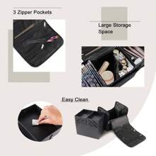 Extra Large Vanity Case Beauty Box Makeup Bag Jewelry Cosmetic Nail Storage Gift - Black - View 7