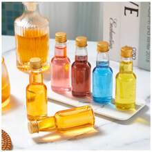 52/10/2/120/500pcs Set Of Small Plastic Wine Bottles With Cap And Funnel Lightweight And Non-Leakage Transparent Bottle With Screw Cap, Can Be Used To Fill A Variety Of Liquids And Fine Solids, Suitable For Putting In The Bag To Take Out Travelling And Etc. - Multicolor - View 8