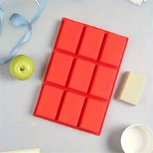 1 件不粘硅胶烘焙模具，9 腔，适用于烤箱和微波炉，耐热，多功能厨房工具，适用于面包、布朗尼、软糖 - 彩色 - 查看 9