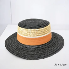 Solid Color & Contrast Color Bohemian Casual Elegant Style Handmade Sun Hat, Embroidery Decor UV Protection For Spring, Summer, Autumn