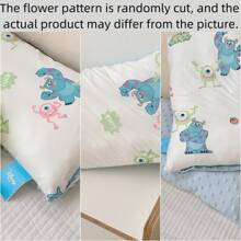 Disney 1pc Cartoon Design Pillow Cover With Pillow Insert, A. Knitted Cool-Feel Fabric, B. 3D Bubble Dot Design, Soft, Skin-Friendly, Comfortable, Suitable For Napping, Bedroom, Hotel, Sofa Decor, All Seasons