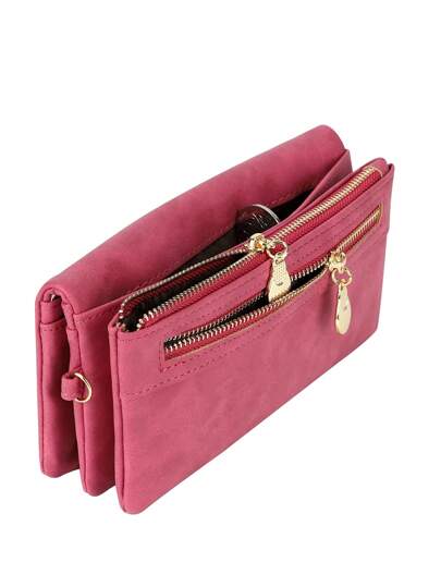 MIYIN Vintage Women's With Wristle Minimalist Bifold Large Capacity Artificial Leather Wallet Withe Zipper Pocket Ladies Clutch Bag Hand Purse With Card Slot ID Window For Daily Women For Women Wallet Purse Wallet Long Wallet Wristlet Wallet