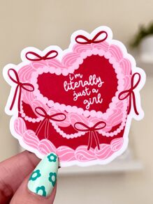 1张“我只是个女孩”防水贴纸，蛋糕礼物，趣味乙烯基贴纸，适用于水瓶、笔记本电脑等。 - 彩色 - 查看 8