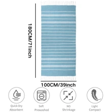 1 Piece Turkish Beach Towel With Tassels, Spa Towel, Fringed Bath Towel, Bohemian Towel, Tropical Rhinestone Towel, Beach Accessories Summer, Holiday Bathroom Decor Travel Essentials Travel Accessories Beach Essentials