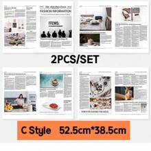 Ins Style English Newspaper,Photography Props,Photo Props,Decorative Ornaments,Fashion Clothing Home Decor,Food Photography Background Props, Flower Wrapping Paper Atmosphere Decoration,
