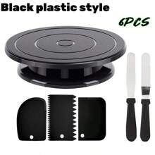 Bộ dụng cụ trang trí bánh 6 món - Đĩa xoay bánh bằng hợp kim nhôm, đầu trang trí bánh được đánh số và dụng cụ phủ kem để nướng bánh cupcake, bánh quy, bánh nướng xốp, dụng cụ nhà bếp tất cả trong một Bộ dụng cụ trang trí bánh 6 món - Nhiều màu - Xem 15