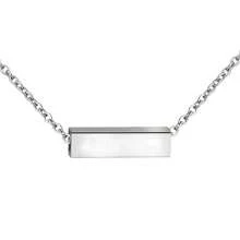 1 pièce Collier personnalisé tube creux, en acier inoxydable, longueur de chaîne 17,7 pouces + 1,97 pouces, peut être gravé, boîte gratuite