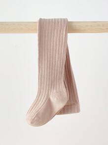 1 Pair Solid Color Minimalist Tights, Suitable For Girls 10 Years Old And Below, Wear In Spring And Autumn - Pink - View 4