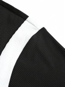New Spring/Summer Men's Sports Quick-Drying Breathable Patchwork Set - Black - View 4