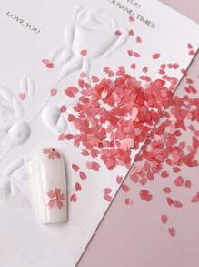 1 Bag Of Cherry Blossom Sequins DIY Nail Art Decorations, Suitable For Spring Nails Charms Nails Supplies Nail Art