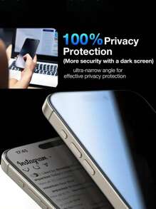 6 件全覆盖隐私屏幕保护膜适用于 16e 11 12 13 14 15 16 Pro Max，隐私钢化玻璃保护膜适用于 11 12 13 14 15 16 Plus，生日、家人、朋友的礼物，防窥视，手机屏幕保护膜，手机配件，防水防震防摔防摔防刮防指纹 - 黑色 - 查看 3