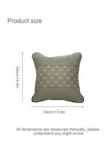 1pc/2pcs Car Lumbar Support Pillow With Embroidery Design, Automotive Seat Waist Cushion