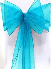 10pcs Voile Chair Back Decorative Ribbons, Organza Bowknot Chair Decorations, Suitable For Christmas, Halloween, Weddings, Parties, Outdoor Events, 18cm Wide, 275cm Long, DIY To Create Butterfly Shapes, Voile Sheer Fabric Chair Back Decorations For Festivals, Graduations, Party Backdrops, Gifts, Packaging