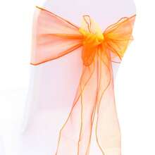 10pcs Voile Chair Back Decorative Ribbons, Organza Bowknot Chair Decorations, Suitable For Christmas, Halloween, Weddings, Parties, Outdoor Events, 18cm Wide, 275cm Long, DIY To Create Butterfly Shapes, Voile Sheer Fabric Chair Back Decorations For Festivals, Graduations, Party Backdrops, Gifts, Packaging