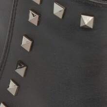 Botas para mujer, pu, con estoperoles, color negro, con tacón medio y acabado napa, mod. 1141725 - Negro - Ver 6