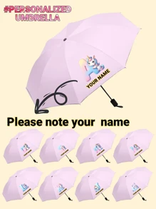 Parapluie personnalisé imprimé avec logo/lettre/nom pour enfants, idéal pour la commerciale, l'ouverture de l'entreprise, les petits cadeaux, les cadeaux de rentrée scolaire pour les enfants