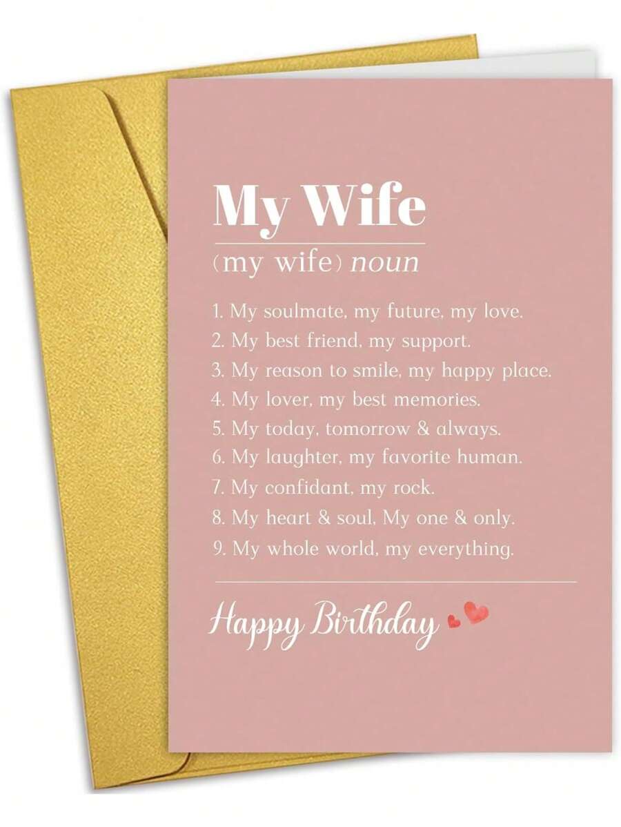 Wife Birthday Card, Sweet Birthday Cards Wife From Hband 3 thumbnail image