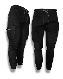 Jogger Cargo  colores negro verde beige azul holgado over size - Negro - Ver 1