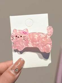 5个可爱卡通发夹套装，包含狗狗和猫咪图案，非常适合女孩用鳄鱼夹固定侧刘海。 学习用品，发饰 - 彩色 - 查看 8