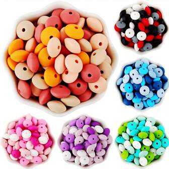 40/100/200pcs Vibrant 12Mm Silicone Beads Set - Frosted Finish, Easy-To-Use For Diy Keychains, Phone Charms & Necklaces - Perfect Jewelry Making Kit