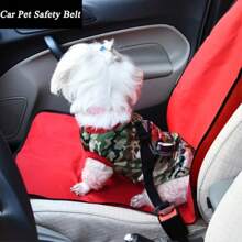 1 pieza Correa de seguridad para mascota en el coche, Correa ajustable para perros y gatos en el asiento trasero, Engancha la correa de forma segura para mantener a tus mascotas a salvo en el coche