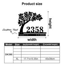1 件定制生命树和鸟设计金属门牌 - 个性化地址标志、门牌号、户外地址标志、街道名称、姓氏、墙壁艺术 - 搬家礼物 - 装饰品、家居装饰、墙壁装饰、房间装饰、客厅装饰、卧室装饰、浴室装饰、厨房装饰、女朋友、爸爸、妈妈、家人、朋友、儿子、女儿、学校学生、餐厅、浴室、客厅、卧室、办公室、茶室、学校、家庭、家庭卧室翻新生日毕业、家庭翻新、温馨氛围、家居生活、定制标志和牌匾
