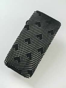 1 Pair Of Girls Solid Color Fishnet Stockings, Love Mesh Pantyhose, Elegant Lady Style, Stockings, Suitable For Spring And Summer - Multicolor - View 12