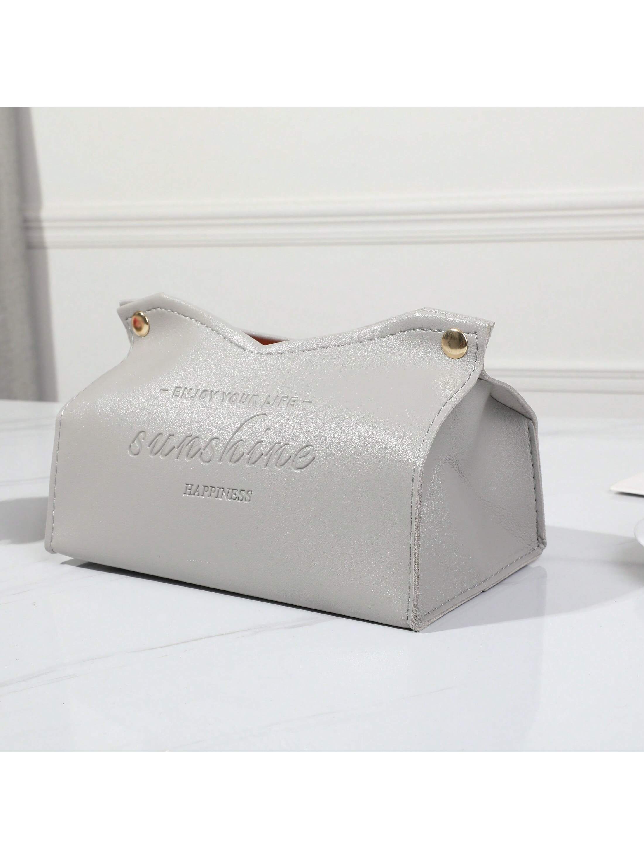 1 علبة مناديل من الجلد ومقاومة للماء كإكسسوار للمط...