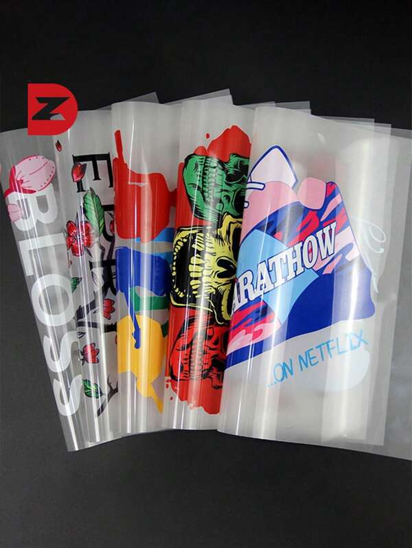 Filme de transferência térmica, prensa térmica, película de transferência térmica de tinta branca PET de descascamento a frio, filme de impressão por transferência térmica, impressão digital e offset por transferência térmica para camisetas, roupas, texto e imagem personalizados, impressão gráfica