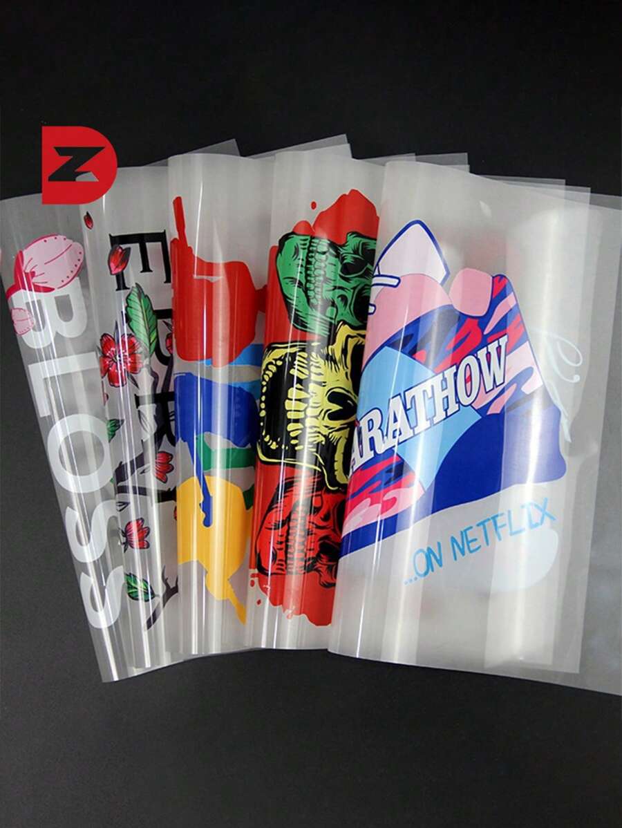 Filme de transferência térmica, prensa térmica, película de transferência térmica de tinta branca PET de descascamento a frio, filme de impressão por transferência térmica, impressão digital e offset por transferência térmica para camisetas, roupas, texto e imagem personalizados, impressão gráfica