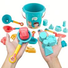 18pcs Teenage Beach Toy Set - Colorful Sand Play Essentials, Includes Bucket, Shovel And Sandcastle Building Kit - Perfect For Enjoying Summer Fun At The Beach Or Backyard, Beach Accessories - Multicolor - View 5