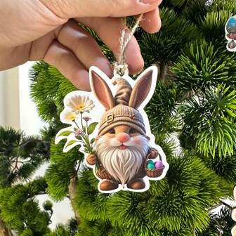 复活节彩蛋、兔子、复活节兔子、复活节寻彩蛋、复活节游行、春节、百合花、羔羊、灯光、蝴蝶、黄色和绿色、手工制品、复活节木制挂饰、复活节兔子主题、适合复活节、圣诞节、新年、春节庆祝活动、适合客厅、厨房、花园、风筝、无需电力