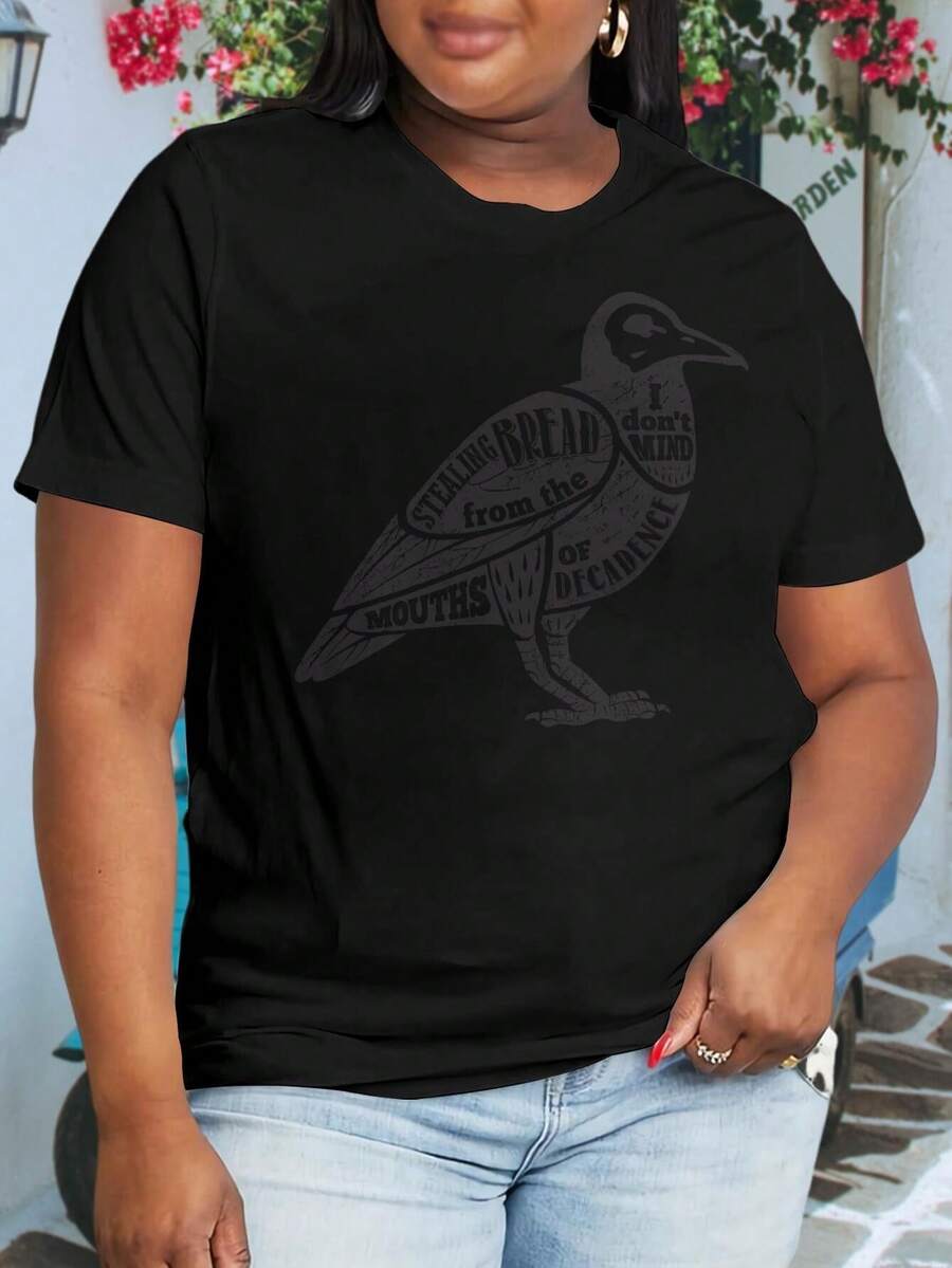 Oversize Hunger Strike Grunge Oversize Women T-Shirt Crow Dog Eddie Vedder Skull