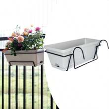 Hanging Planter For Balcony Railing Plant Basket Fence Planter Home Decor Window Box Planter Flower Pot For Garden Deck Yard - Dark Grey - View 7